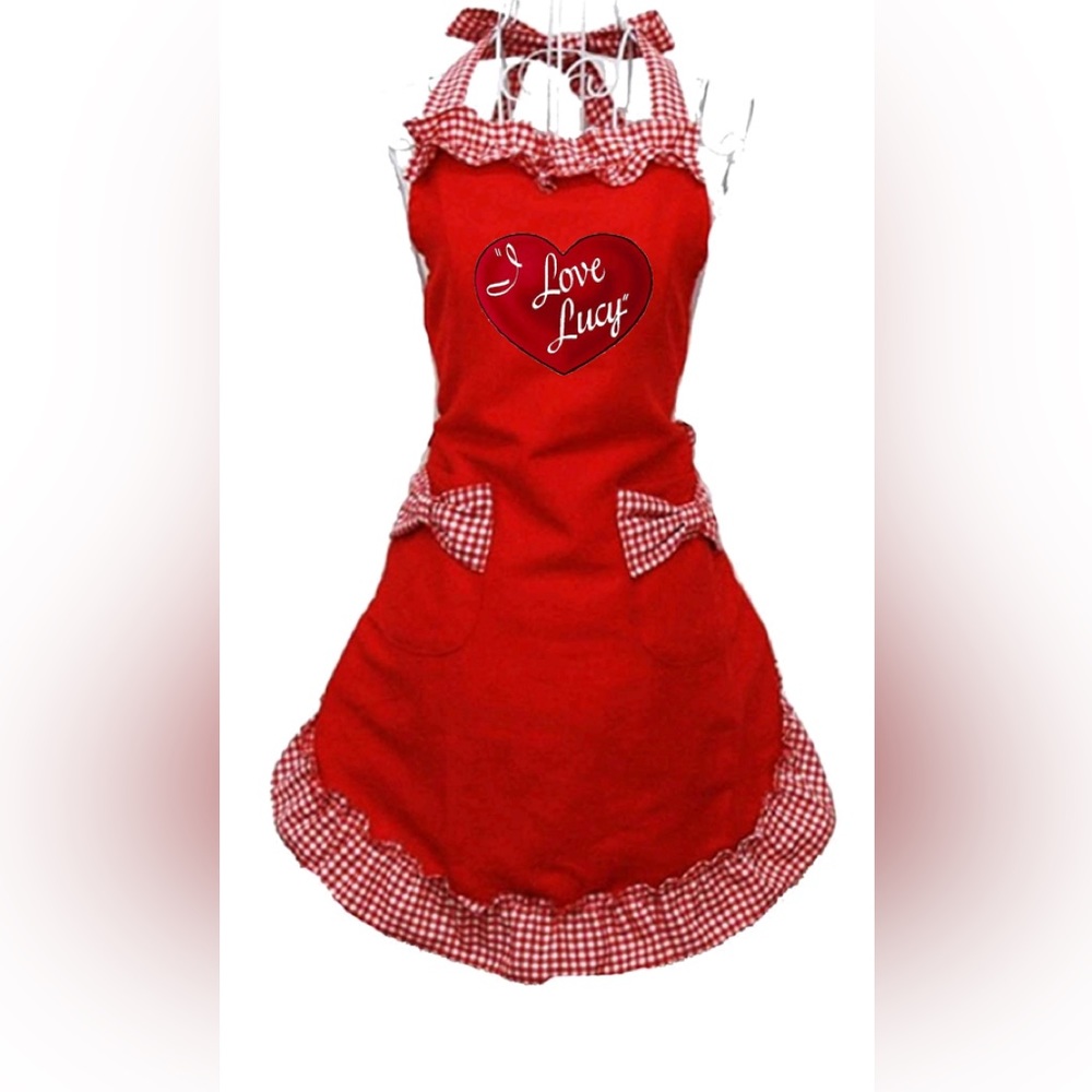 I love Lucy apron, socks and  ( complimentary keychain). (Mask is not included)